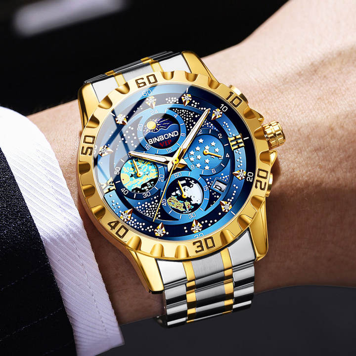 BINBOND 3225 Top Brand Luxury Fashion Watch Men Waterproof Week Date Clock Sport Watch Men Quartz Wristwatch Relogio Masculino Manufacturing Solutions