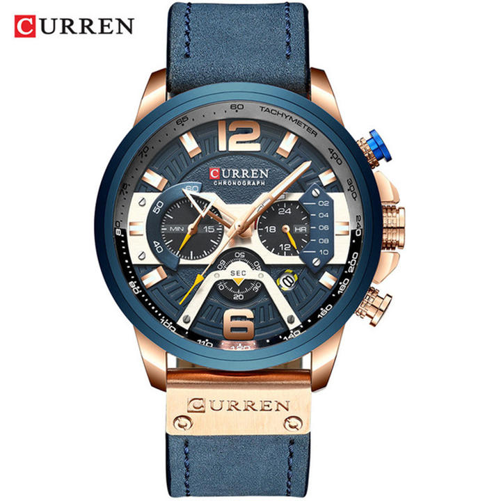 CURREN 8329 Men Sport Quartz Watch Casual Waterproof Wrist Male Clock leather watches fashion wrist watches