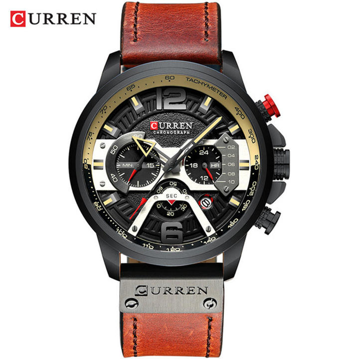 CURREN 8329 Men Sport Quartz Watch Casual Waterproof Wrist Male Clock leather watches fashion wrist watches