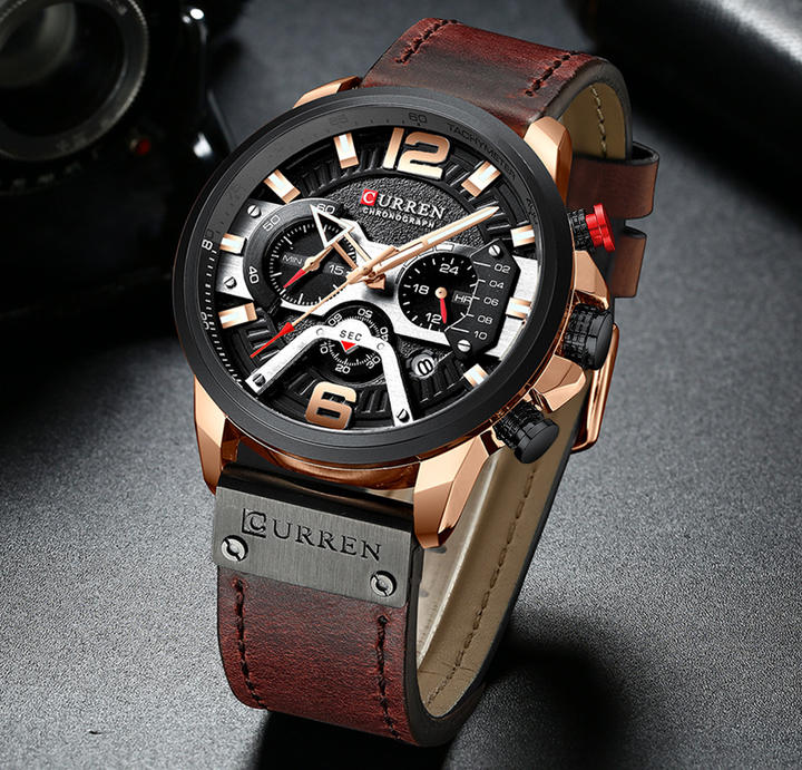 CURREN 8329 Men Sport Quartz Watch Casual Waterproof Wrist Male Clock leather watches fashion wrist watches