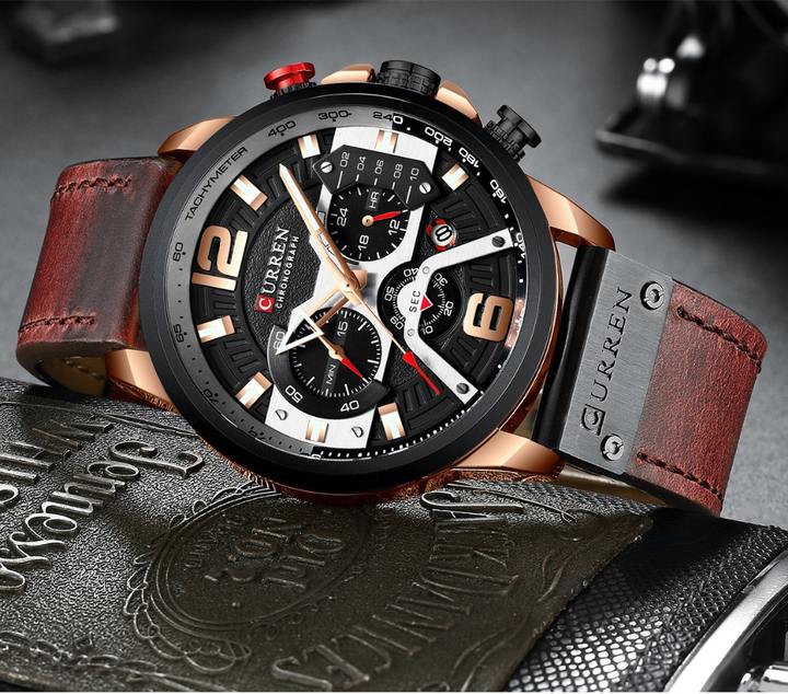 CURREN 8329 Men Sport Quartz Watch Casual Waterproof Wrist Male Clock leather watches fashion wrist watches