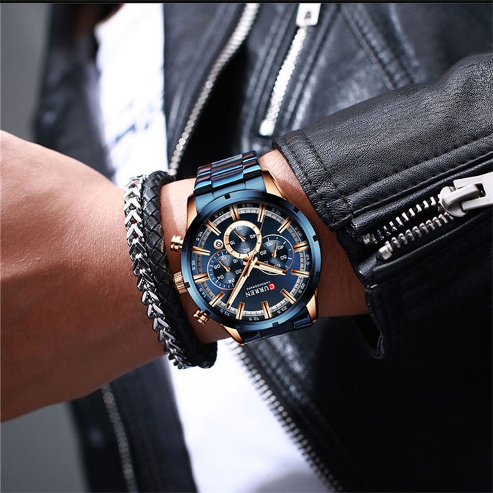 CURREN 8355 Men Watch Top Brand Luxury Sports Quartz Mens Watches Waterproof Chronograph Luminous Wristwatch Men China Factory Direct Export