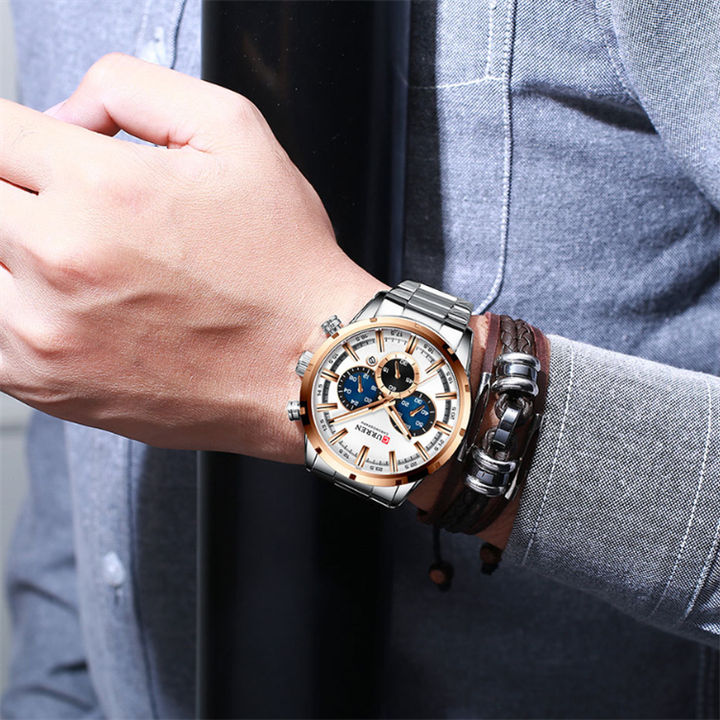 CURREN 8355 Men Watch Top Brand Luxury Sports Quartz Mens Watches Waterproof Chronograph Luminous Wristwatch Men China Factory Direct Export