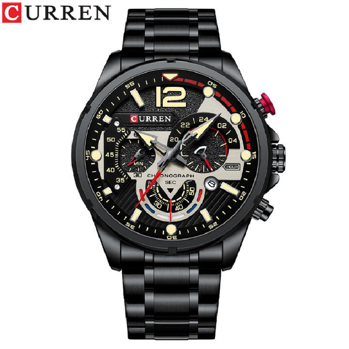 CURREN  Luxury Man WristWatch Waterproof Chronograph Watch Fashion Brand Stainless Steel Sport Male Clock 8395 Factory to Consumer Services