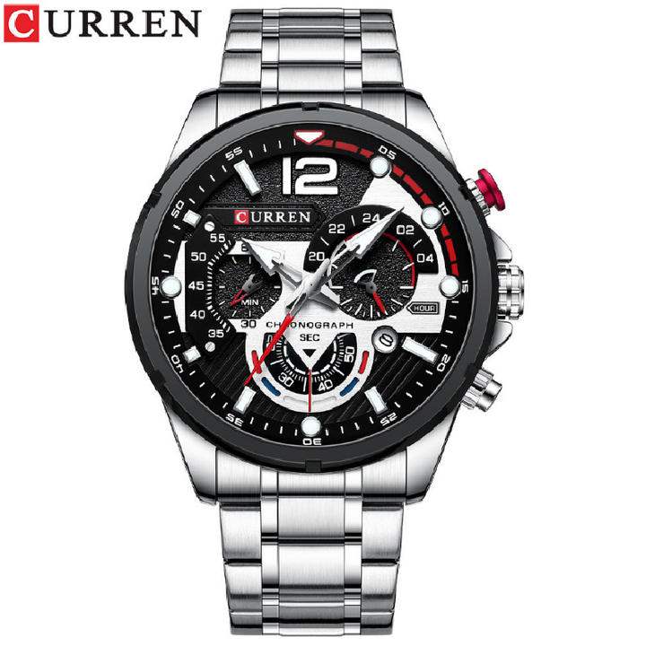CURREN  Luxury Man WristWatch Waterproof Chronograph Watch Fashion Brand Stainless Steel Sport Male Clock 8395 Factory to Consumer Services