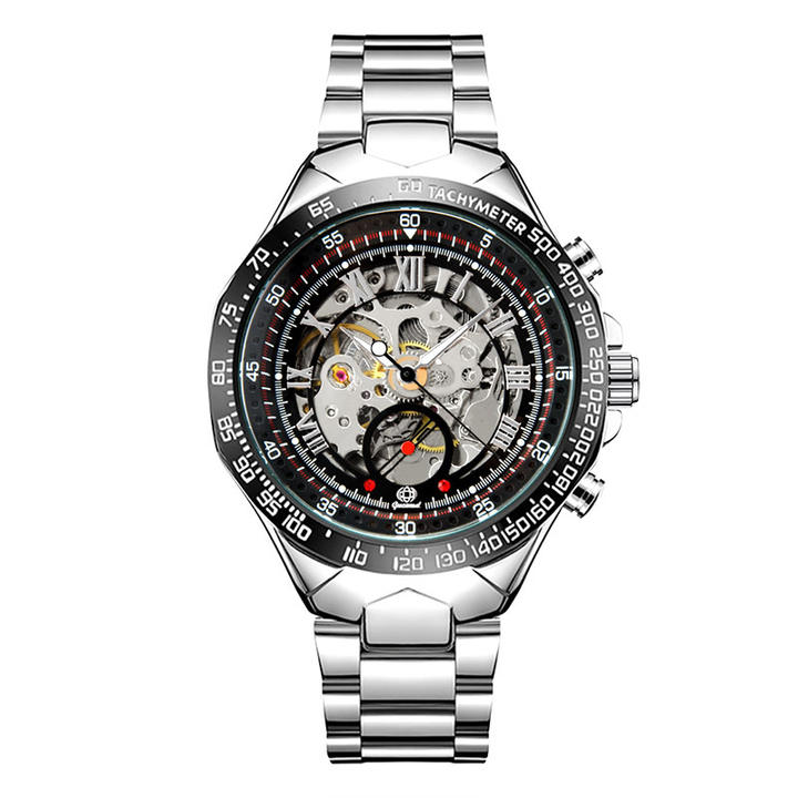 GUCAMEL Mechanical Sport Design Fashion Watch Mens Watches Top Brand Montre Homme Clock wrist Automatic Skeleton Watch