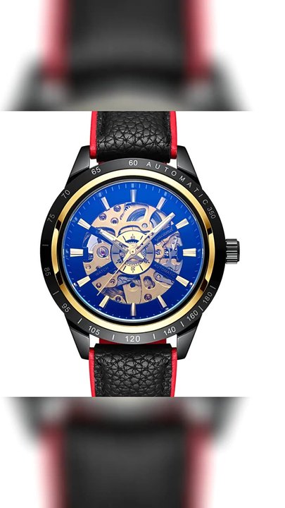 GUCAMEL New Men's Automatic Mechanical Watch Simple Fashion Leisure Sports Waterproof Hollow out Multifunctional wrist watches Discount Wholesale