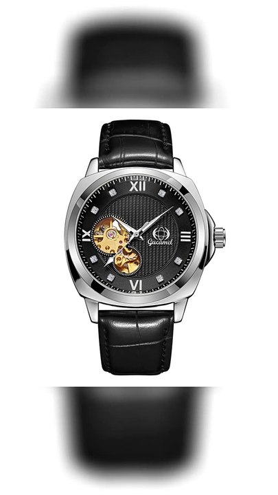 Gucamel Mechanical Watches for Men Skeleton Automatic Moon Phase Men's Business Wristwatch Waterproof Moonswatch  watch Relojes Wholesale Manufacturer Supply