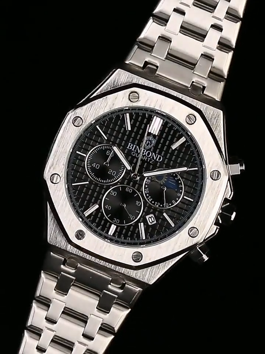 Hot BINBOND Watch 0161 Popular Men's Quartz Watches 3ATM Waterproof Watches Fashion Luminous Hands Date High Quality Alloy Case Direct Factory Wholesale Innovation