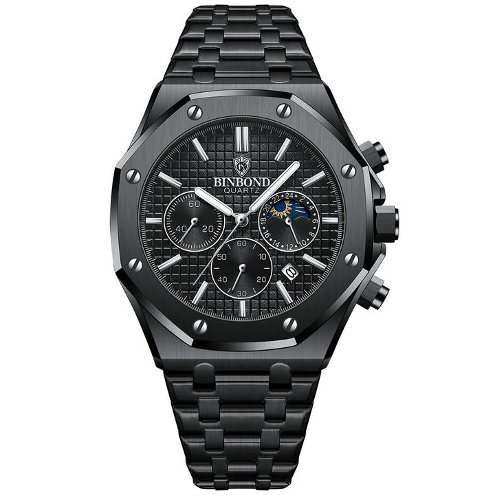 Hot BINBOND Watch 0161 Popular Men's Quartz Watches 3ATM Waterproof Watches Fashion Luminous Hands Date High Quality Alloy Case Direct Factory Wholesale Innovation