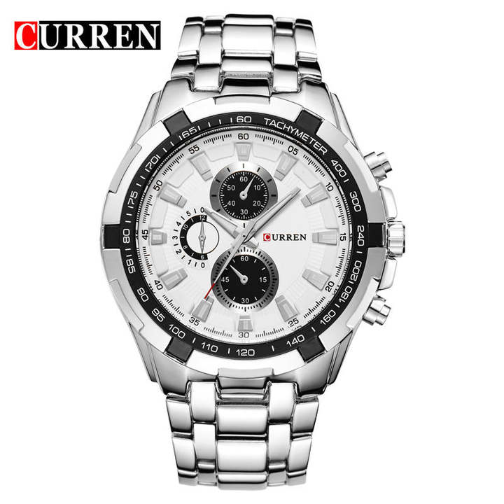 Hot fashion Curren 8023 brand casual business men watches clock casual full steel luxury male wrist quartz watch Custom Manufacturing Network
