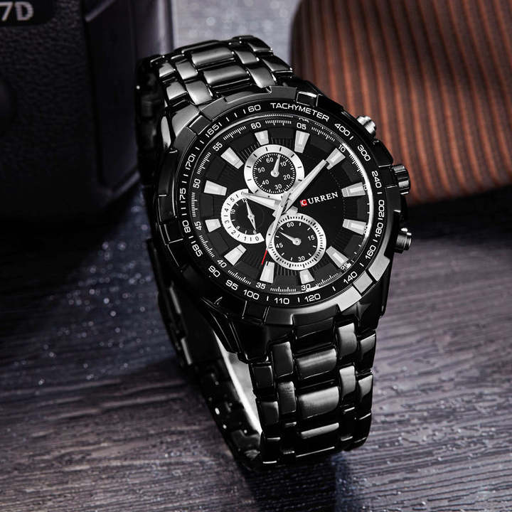 Hot fashion Curren 8023 brand casual business men watches clock casual full steel luxury male wrist quartz watch Custom Manufacturing Network