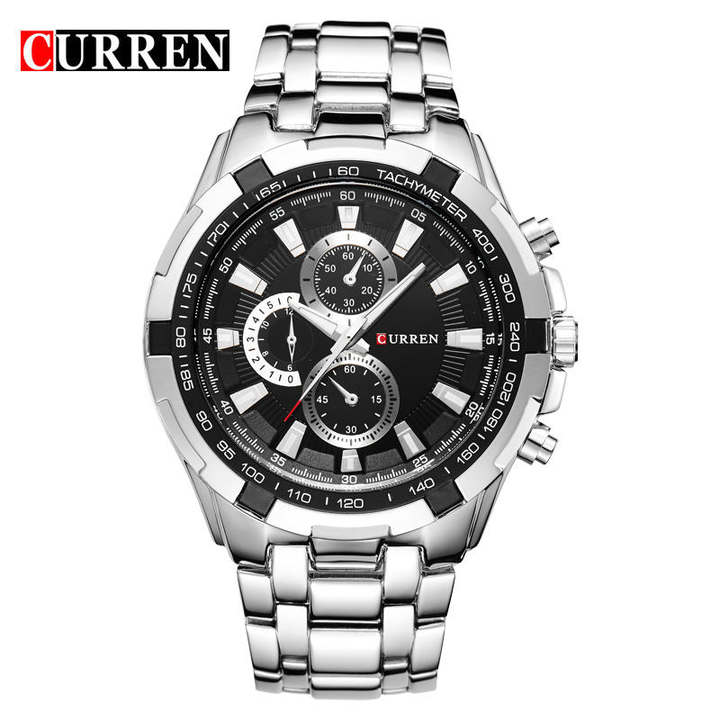 Hot fashion Curren 8023 brand casual business men watches clock casual full steel luxury male wrist quartz watch Custom Manufacturing Network