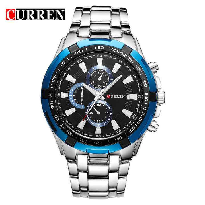 Hot fashion Curren 8023 brand casual business men watches clock casual full steel luxury male wrist quartz watch Custom Manufacturing Network