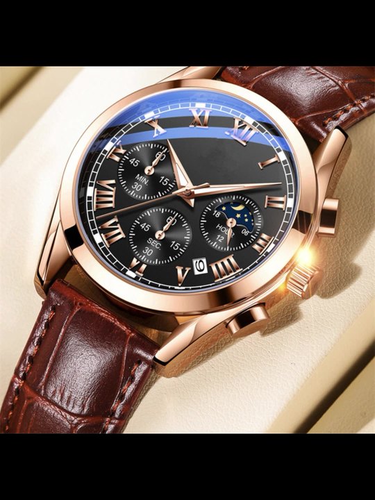 Luxury Men Watches Luminous Multi-function custom watch chronograph Business casual quartz watches Factory Wholesale Trade