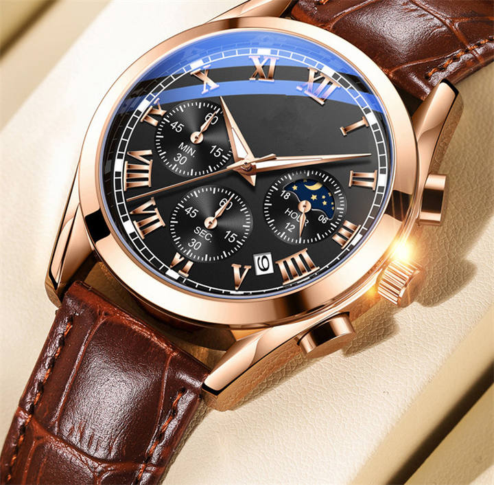 Luxury Men Watches Luminous Multi-function custom watch chronograph Business casual quartz watches Factory Wholesale Trade