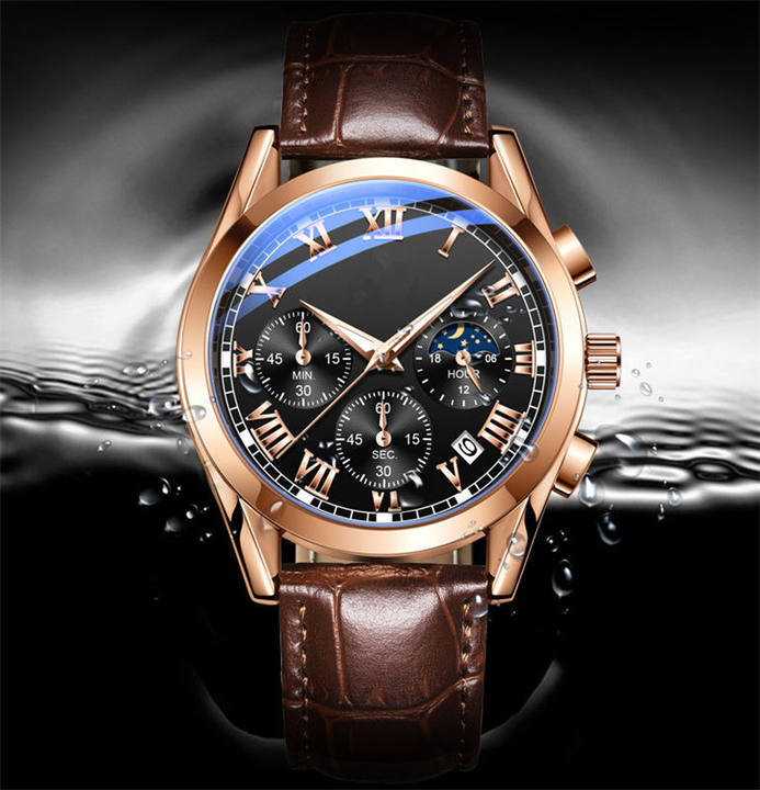 Luxury Men Watches Luminous Multi-function custom watch chronograph Business casual quartz watches Factory Wholesale Trade