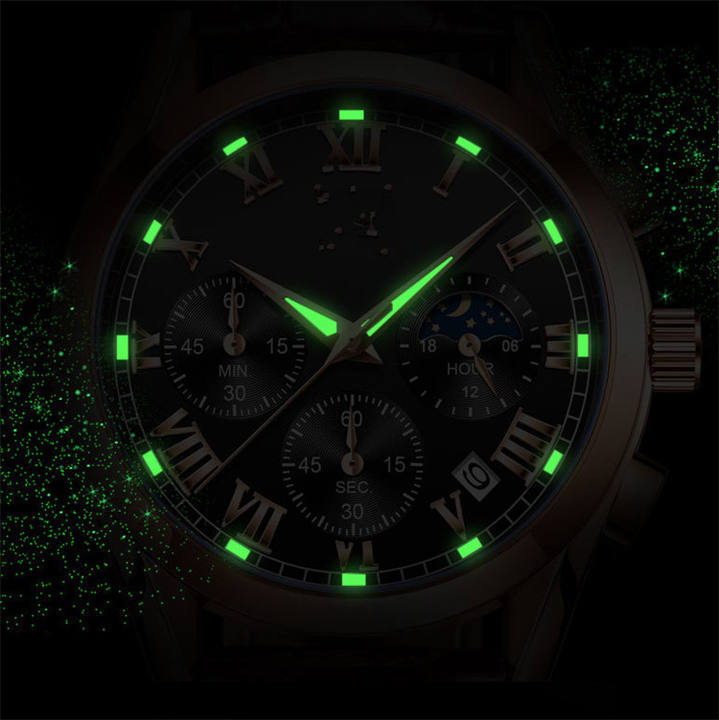 Luxury Men Watches Luminous Multi-function custom watch chronograph Business casual quartz watches Factory Wholesale Trade