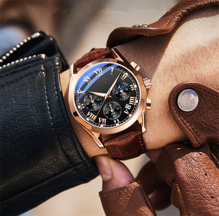 Luxury Men Watches Luminous Multi-function custom watch chronograph Business casual quartz watches Factory Wholesale Trade