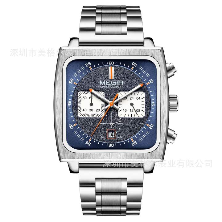 MEGIR 2182 Wholesale Men's Quartz Watch Luxury Male Clock Wristwatch Alloy Luminous Leather Band Cheap Men's Wristwatch Efficient Manufacturing