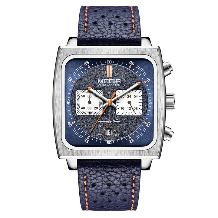 MEGIR 2182 Wholesale Men's Quartz Watch Luxury Male Clock Wristwatch Alloy Luminous Leather Band Cheap Men's Wristwatch Efficient Manufacturing