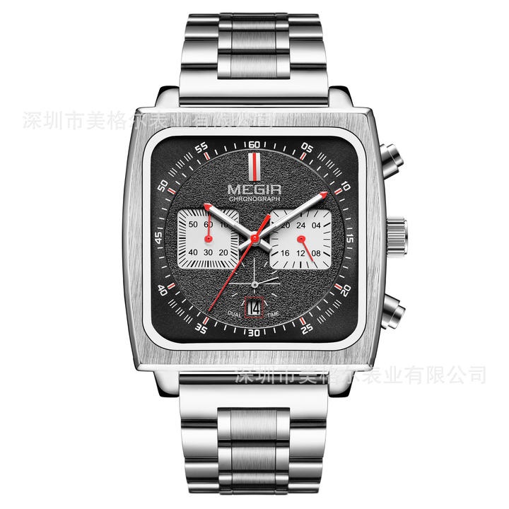 MEGIR 2182 Wholesale Men's Quartz Watch Luxury Male Clock Wristwatch Alloy Luminous Leather Band Cheap Men's Wristwatch Efficient Manufacturing