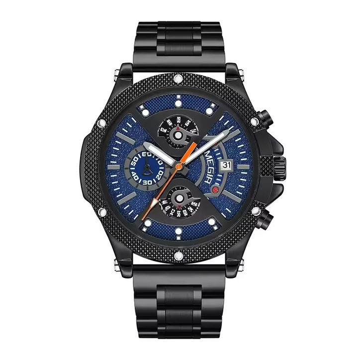 MEGIR 2216 Brand Men's quartz watch luxury chronograph sports waterproof watch for men