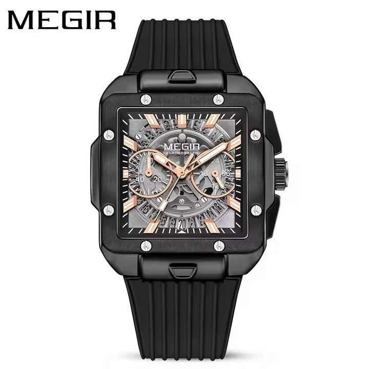 MEGIR 2228 Fashion Men's Quartz Watches Luxury Large Dial Chronograph Luminous Calendar Sport Wristwatches