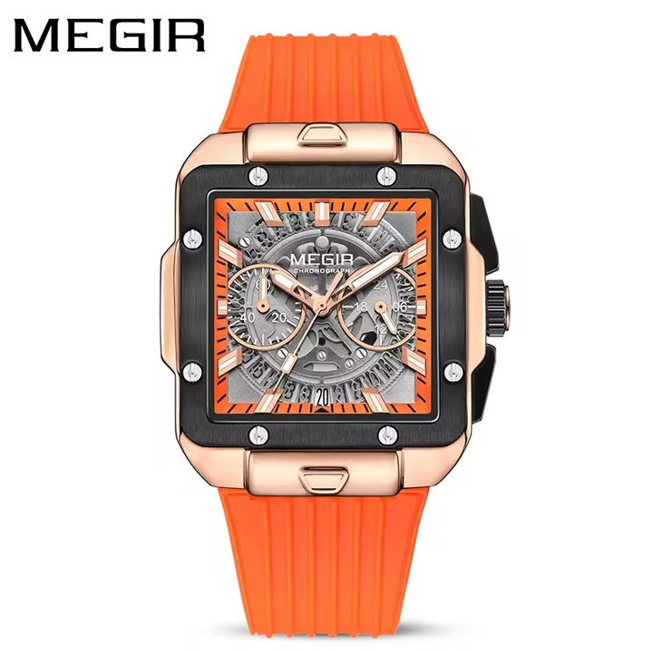 MEGIR 2228 Fashion Men's Quartz Watches Luxury Large Dial Chronograph Luminous Calendar Sport Wristwatches