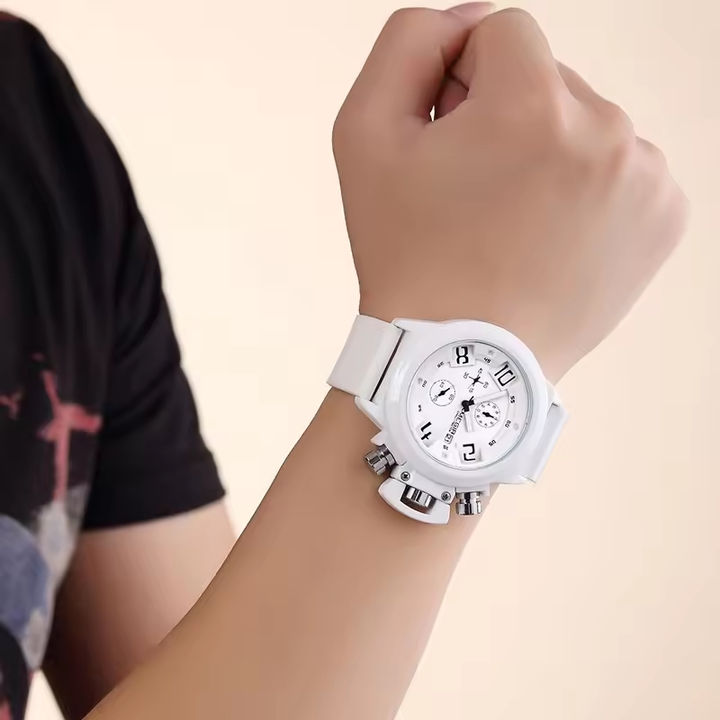 Megir 2002 Luxury Chronograph Watches Business Date Analog Clock Silicone Sports Waterproof Quartz Men Watch Overseas Manufacturing