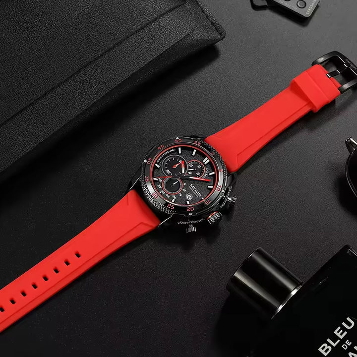 Megir 2211  Men's Quartz Watch Silicone Strap Luminous Chronograph Calendar Waterproof Business Watch Manufacturing Services Export