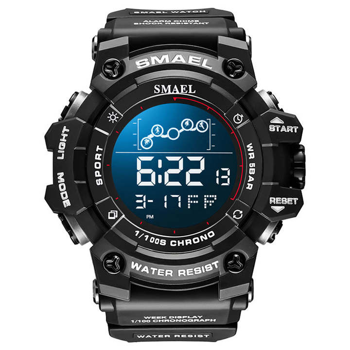 SMAEL 8082 New design Digital watch men's watches waterproof black Sport digital watches for mens sports Contract-Based Manufacturing