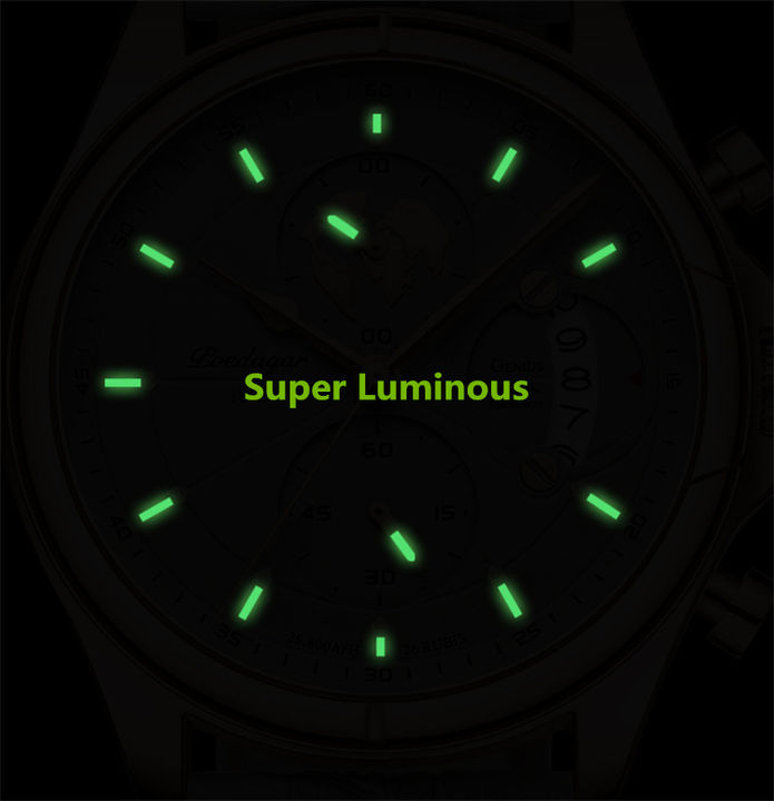 Super Cool Watch for Men Business Casual POEDAGAR P989 Luminous Date Chronograph Sport Wrist Watches Efficient Manufacturing