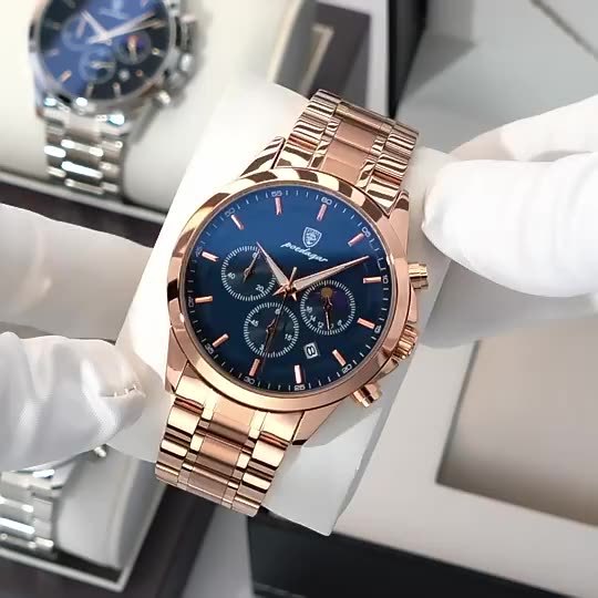 Watch for Men Stainless steel Super Cool Poedagar P928 Chronograph Casual quartz watches Factory Authorized Wholesale