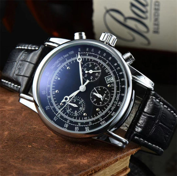 Watch for man Classic Leather strap chronograph custom logo Business casual quartz watches Custom Manufacturing Custom Solutions