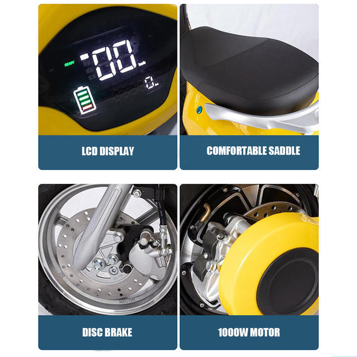Hot Sale Factory Price Tesla Electric Motorcycle 1000W 60V 20AH Fashion City Electric Motorcycle For Family Factory-Owned Wholesale
