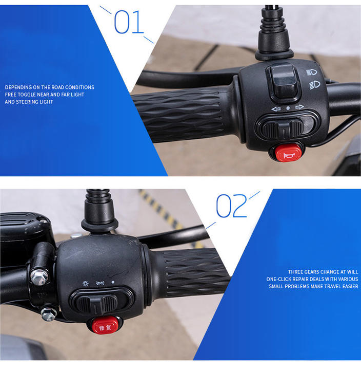 Wholesale 48V/60V/72V 650W motor Hydraulic suspension disc & drum Brake with Back or Box 3.0-10 vacuum tyre Custom Factory Production