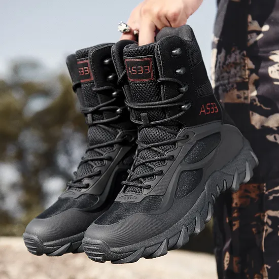 High Top Outdoor Jungle Combat Boots Tactical Boots Hiking Shoes