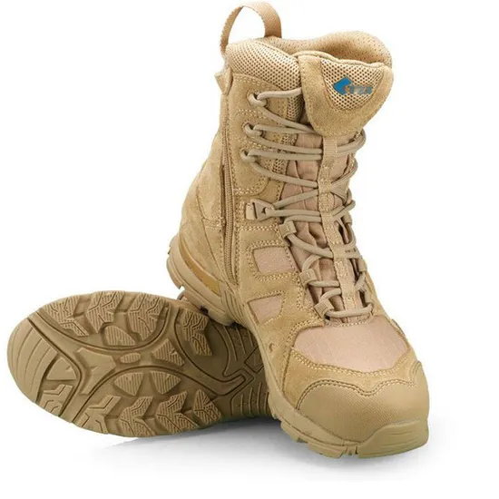 Hiking Shoes Tactical Boots Men′s and Women′s High Tops Non-Slip Breathable