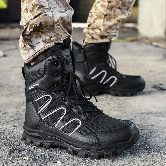 Men′ S Outdoor Tactical Boots High Top Desert Boots Combat Boots