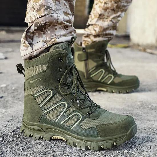 Men′ S Outdoor Tactical Boots High Top Desert Boots Combat Boots