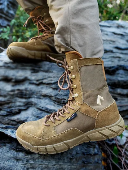 Outdoor Hiking Shoes Men′s Combat Boots Mountain Land Warfare