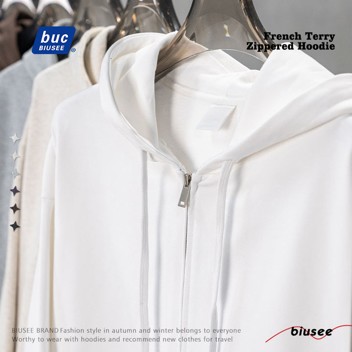 New Arrival Unisex 440gsm Heavyweight High Quality Men Plain Zip Up Hoodie With Custom Logo Bulk Pricing
