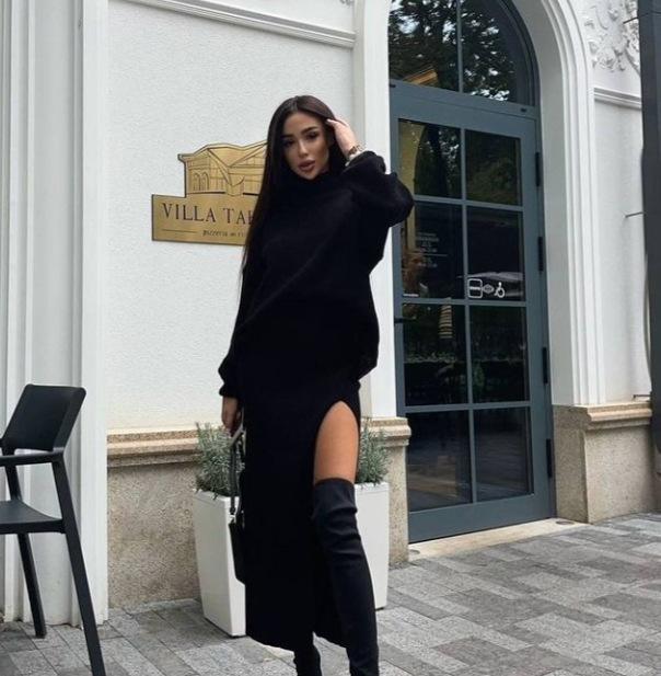 2024 Casual Design New Spring Warm Ropa High Collar Loose Pullover Long Sexy Women Sweater Knitted Dress Wholesale B2B Pricing Custom Solutions