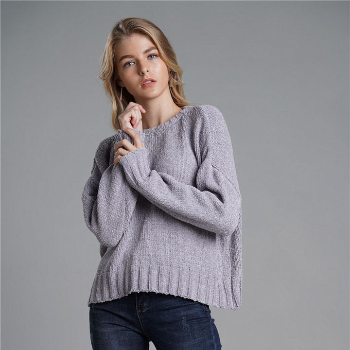 2024 Custom Design Winter New Jersey Jumper Large Size Open Back Bat Sleeve Sweater Women Clothing Direct Factory Wholesale Innovation