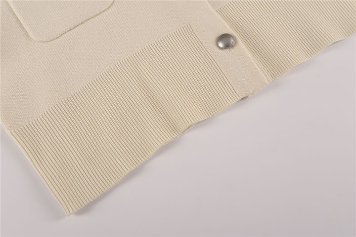 2024 Factory Custom Casual Oversize Cardigan O-Neck Puff Sleeve Women Sweater Lady Tops Made in China Factory