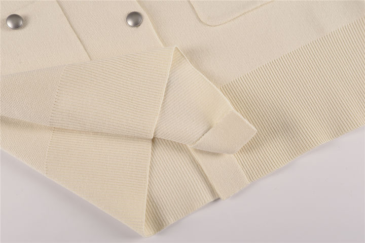 2024 Factory Custom Casual Oversize Cardigan O-Neck Puff Sleeve Women Sweater Lady Tops Made in China Factory