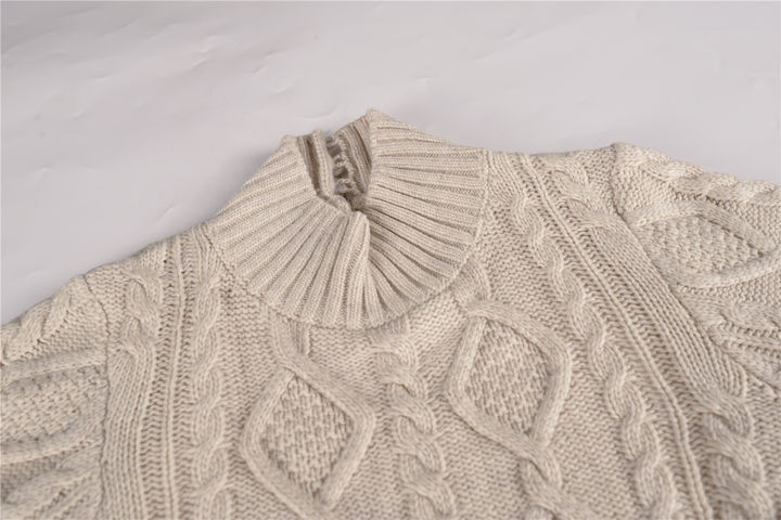 2024 Factory Custom Design Knitted Solid Color Long Sleeve Women Sweater Dress For Lady Production Wholesale Operations