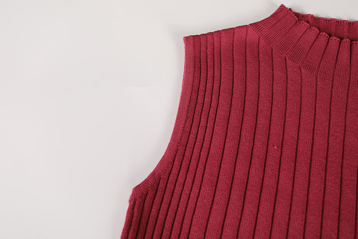 2024 Factory New Spring Casual Custom Knit Sweater Women Rib Vest Lady Streetwear Production Wholesale