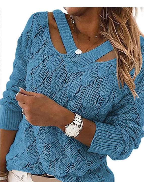 2024 Fashion Winter Fashion New Knitwear Off-The-Shoulder Sweater Women Tops Lady Clothing